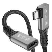 Câble Type-C Haute Définition 8K 60Hz PD 240W Super Charge Rapide Coudé à 90° pour Ordinateur, Projecteur, Audio et Vidéo