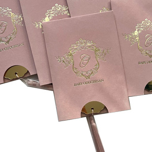 2026 Newest Arrival Gold Mirror Acrylic Invitation Cards with Gold Foil Burgundy Velvet Envelope for Wedding Birthday Party - Product Image 6