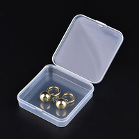 Petit mini clair cosmétiques carré Rectangle étui en plastique Pp stockage pour conteneur perles boîte d'emballage avec couvercle