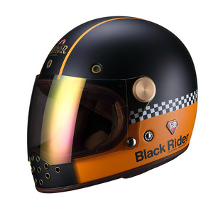 Nuevo Casco de Motocicleta <span class=keywords><strong>Beon</strong></span> de Fibra de Vidrio Estilo Vintage Cafe Racer, Casco Integral Retro, Homologado por ECE, Casco Jet para Moto - Product Image 1