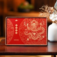 Décoration de table rectangulaire de style chinois avec symboles Dragon et Cheval pour la maison, le bureau ou l'environnement de travail – Écologique et de haute qualité