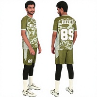 Ensemble de maillots de football personnalisés avec logo, 100% polyester, séchage rapide, respirant, OEM 2025/2026, unisexe, adulte, vente chaude, uniforme de football