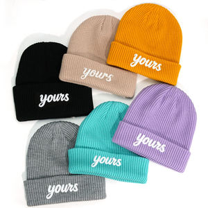 Bonnet d'hiver personnalisé en gros, bonnet homme/<span class=keywords><strong>femme</strong></span> - Bonnet en tricot chaud avec logo/élément brodé en 3D. - Product Image 1