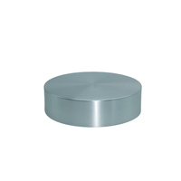Bouchons à vis en aluminium cosmétique argenté brossé 89/400 pour bouteilles et pots de crème en plastique, ouverture facile, non rechargeables, logo personnalisé disponible