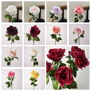 Fiori Artificiali QIHAO di Alta Qualità, <span class=keywords><strong>Rose</strong></span> e Garofani Realistici e Idratanti, per Tavoli da Pranzo e Matrimoni - Product Image 2