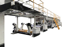 Ligne de production de carton ondulé entièrement automatique à grande vitesse 3/5/7 plis avec machine à onduler contrôlée par PLC, économie d'énergie