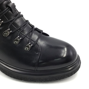 Nouvelles Bottes Montantes en Cuir Véritable pour Hommes, Style Hiver/Automne, à Lacets, Confortables, Antidérapantes et Respirantes - Product Image 5