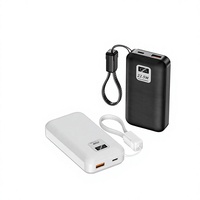 Batterie externe transfrontalière 2 sections sans soudure 21700, charge ultra-rapide, alimentation mobile en plastique multi-standard