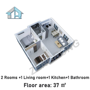 Villa conteneur <span class=keywords><strong>de</strong></span> luxe <span class=keywords><strong>de</strong></span> 3 chambres à coucher préfabriquée européenne Maison directe usine Cuisine modulaire Capsule Immeuble <span class=keywords><strong>de</strong></span> bureaux - Product Image 4