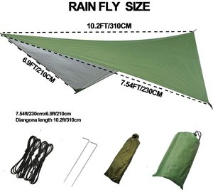 Amaca da campeggio leggera doppia Woqi amaca da esterno con <span class=keywords><strong>zanzariere</strong></span> altalene gancio per cinturino amaca doppia con zanzariera - Product Image 3