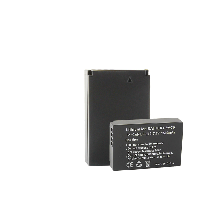 LP-E12 Battery Pack LPE12 Outdoor Camera Rechargeable Battery for Canon EOS M M2 M10 100D Rebel SL1 Cameras