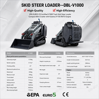 Mini-chargeuse sur chenilles Kubota 25 CV à moteur diesel V1000, 1729 kg, compacte, avec système hydraulique complet et rapide