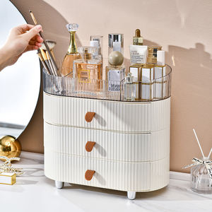 منظم مستحضرات تجميل بلاستيكي قابل للتكديس بالجملة مع أدراج وحاوية تخزين - Product Image 5