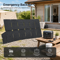 Panneau solaire portable pliable noir 330W, étanche IP65, pour chargeur haute efficacité, station d'alimentation, camping en plein air, camping-car
