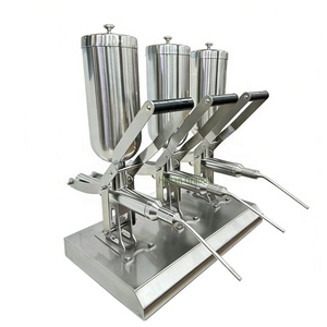 3 Réservoirs Manuels pour Boulangerie, pour Remplissage <span class=keywords><strong>de</strong></span> Donuts, Pâtisseries, Confitures, Crèmes, Sauces Chocolat, et Remplisseurs <span class=keywords><strong>de</strong></span> Confiture Liquide à Quantité Réglable - Product Image 1