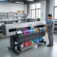 HY-1804 Nueva Impresora de Alta Velocidad Totalmente Automática de 1.8m con 4 Cabezales Eco Solventes para I3200 para Impresión de Vinilos Adhesivos y Pancartas Flexibles