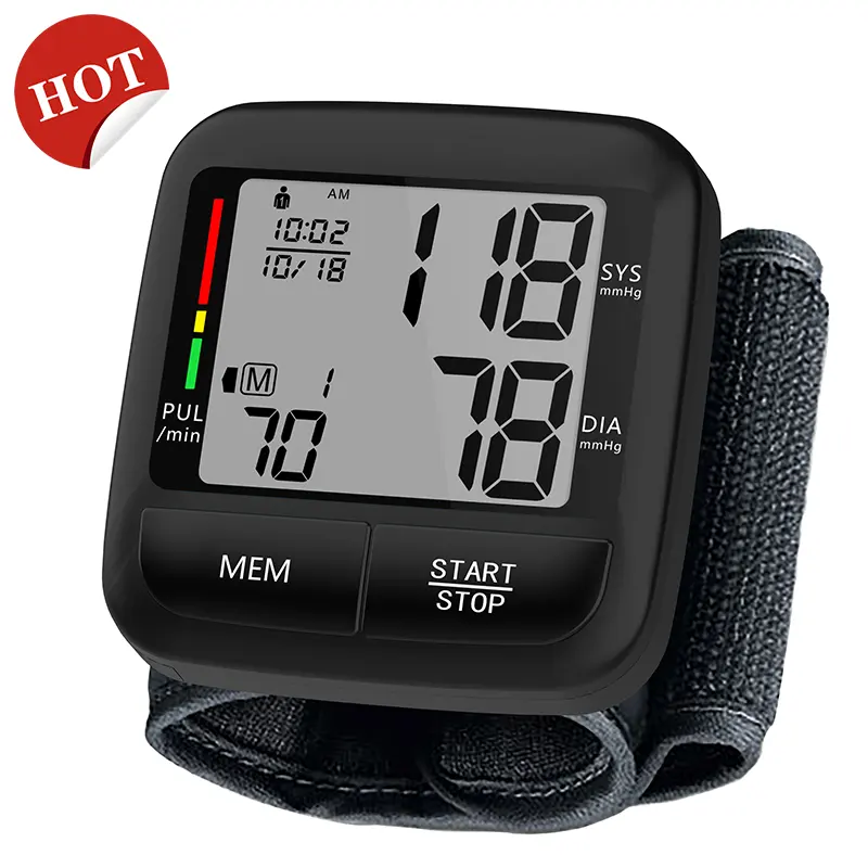 Prodotti per la cura della salute Monitor automatico Bp OEM Smart muslimdigital Wrist Monitor elettronico Bp Monitor della pressione sanguigna