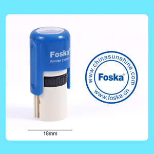 Tampon encreur rond FOSKA Clear Impression 18/33/43 mm avec tampon encreur rechargeable et remplaçable pour l'impression répétitive - Product Image 4