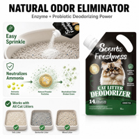 Polvo Desodorante para Arena de Gatos al por Mayor, Eliminador Natural de Olor a Orina, Desodorante para Areneros, Control de Olores, Venta al por Mayor, Fábrica OEM