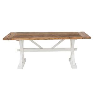 <span class=keywords><strong>Tavolo</strong></span> da pranzo rettangolare KVJ-8282 in <span class=keywords><strong>legno</strong></span> di <span class=keywords><strong>olmo</strong></span> e rovere rustico recuperato con base a X - Product Image 6