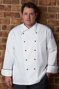 Manteau <span class=keywords><strong>de</strong></span> chef noir et blanc à manches longues et courtes <span class=keywords><strong>de</strong></span> stock <span class=keywords><strong>veste</strong></span> <span class=keywords><strong>de</strong></span> chef uniforme <span class=keywords><strong>de</strong></span> bar <span class=keywords><strong>de</strong></span> restaurant - Product Image 2