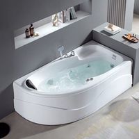 Baignoire Spa Autoportante Moderne en Résine Acrylique Écologique à Surface Solide avec Fonction de Trempage et Vidange pour Appartements et Hôtels