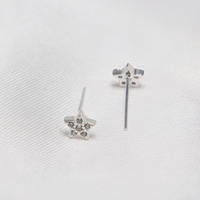 Piercing de nez en argent sterling 925 plaqué or 24g, bijou de piercing nasal en forme d'étoile avec zircon pour mariage et fiançailles
