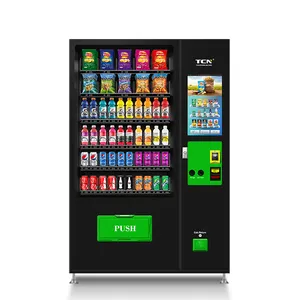 Máquina de autoserviço tcn, máquina de venda automática para lanche com tela sensível ao toque