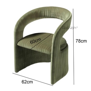 Italian Luxury <strong>Velvet</strong> Stool Creative Stripe Design Tufted Leisure <strong>Chair</strong> for Living Room Bedroom or Hotel Home Furniture - Product Image 3