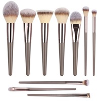 Vente en gros Pinceaux de maquillage marron végan pour ombre à paupières Outil de maquillage professionnel Ensemble de pinceaux de maquillage personnalisé de marque privée