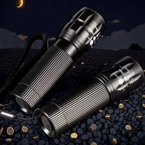 LED <b>Rechargeable</b> <b>Flashlight</b> Aluminum Alloy Dimmable Strong Light Outdoor Portable Mini Torch White Light - Product Image 1