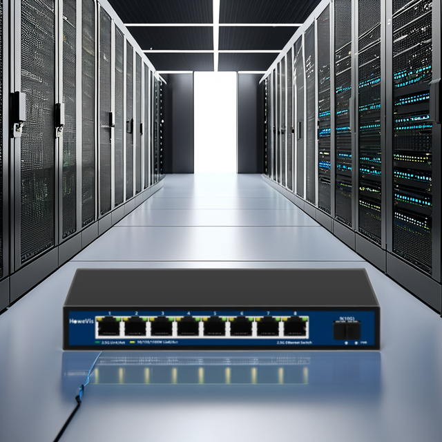 Newest 8 Port 2.5G Enterprise Ethernet Switch 1 Uplink 10G SFP+ Port Gigabit Network Switch VLAN POE Function 5 Year Warranty