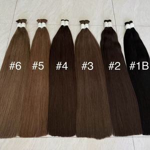 Extensiones de Cabello Humano Natural de Color Marrón Más Vendidas, Sedosas y Lisas, con Cutícula Alineada, Tejido de Cabello Humano Real, <span class=keywords><strong>Estenciones</strong></span> Cabello Humano Natural - Product Image 1