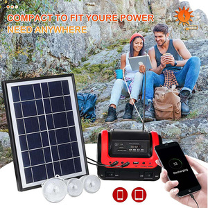 Sistema de Iluminación Solar para Exteriores de 5W con 3 <span class=keywords><strong>Bombillas</strong></span> LED Recargables, Ideal para Uso Fuera de la Red y como Respaldo de Energía en Emergencias - Product Image 3