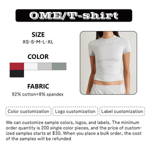 Yunchi st2503 Áo thun cotton giải trí giảm béo thời trang xuân hè cho nữ áo cơ bản tay ngắn - Product Image 2