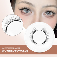DINGSEN 1 Paire de Faux Cils Magnétiques Réutilisables en Faux Vison, Style Naturel, Kit de Beauté avec Applicateur Magnétique pour Cils