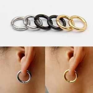 Boucles d'oreilles hypoallergéniques en acier inoxydable chirurgical unisexe, petites boucles d'oreilles pour boucles d'oreilles percées ou non percées pour hommes - Product Image 2