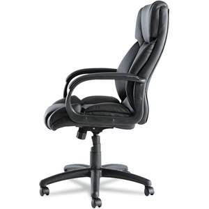 Chaise ergonomique à dossier haut pivotante/inclinable Alera Fraze Series, design moderne, cuir noir, hauteur réglable, tissu, aluminium, PU - Product Image 6