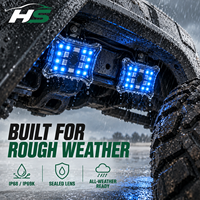 Kits d'éclairage LED RGBW haute puissance HSSH Patent 96W/192W/288W/384W avec contrôle par application, 2 pouces, pour camion tout-terrain, bateau, UTV, ATV, éclairage sous châssis