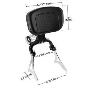 Kit Schienale e Supporto Basso per Conducente e Passeggero TCMT Compatibile con Harley <span class=keywords><strong>Softail</strong></span> Classic Deluxe XF2906A27-B+C47-E - Product Image 5