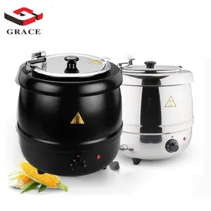 Wholesale Soup warmer kettle supplier kitchen equipment restaurant buffet stainless steel electric soup warming display