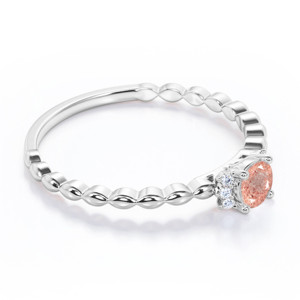 Anello di fidanzamento con pietra solare della fabbrica di gioielli anni 925 Shopping Online per anelli di promessa di pietre preziose per il matrimonio e la festa - Product Image 5