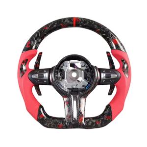 Volante de Fibra de Carbono Forjado para <span class=keywords><strong>BMW</strong></span> Led <span class=keywords><strong>F10</strong></span> F30 X3 G01 X5 F15 <span class=keywords><strong>328i</strong></span> M3 E70 E91 F11 E82 G80 540i F25 E36 M5 E87 F80 F21 F06 - Product Image 4