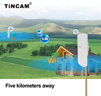 TiNCAM 2-Pack CPE Punto a punto/Puente inalámbrico multipunto para exteriores Puente inalámbrico de 5km con Gigabit WAN