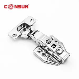 Furniture Fittings Soft Closing Clip On Office Cabinet Stainless Steel Close Door Hinges Glass To Glass Hydraulic Hinge