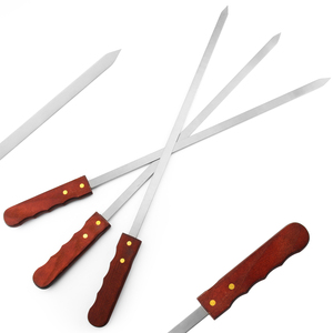 SK-2119 Spiedini Portatili in Legno con Manico Lungo per Barbecue, per Preparare <span class=keywords><strong>Kebab</strong></span>, Accessori per Griglia a Carbone per Attività all'Aperto - Product Image 6