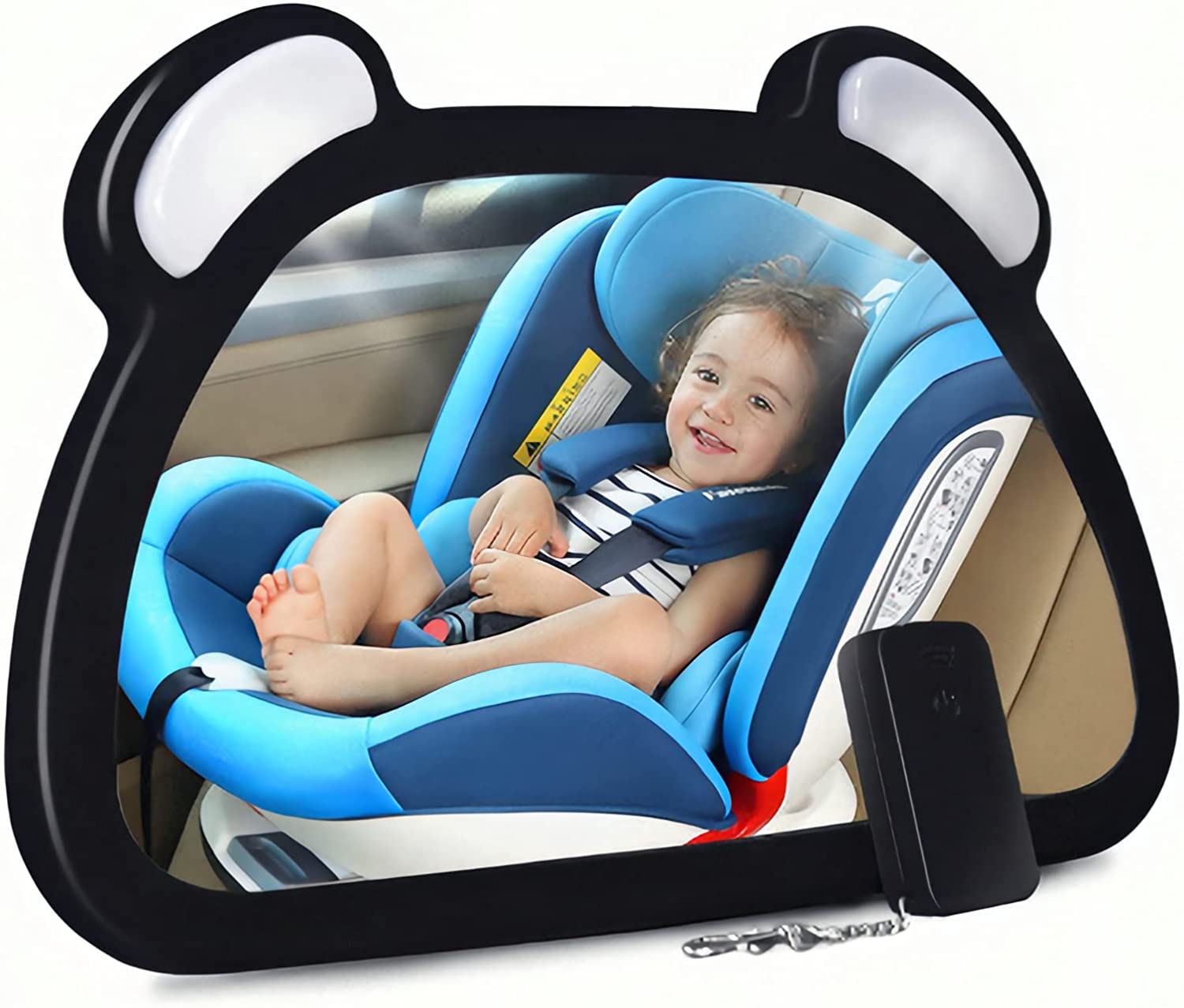 Детское автомобильное зеркало, безопасное Автомобильное Зеркало для заднего вида для младенцев с широким кристально прозрачным обзором, ударопрочное, полностью собранное