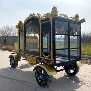 Vehículo de Transporte Especial de Diseño Moderno, Carroza Fúnebre Negra Dorada, Remolque para Funerales - Product Image 2