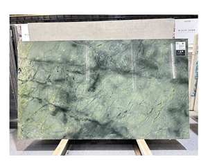 Dalle de marbre vert écologique imperméable pour mur décoratif intérieur de luxe, veinage paysager naturel, surface polie, style moderne - Product Image 2