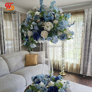 Smooth Luxury High Quality 5D <b>Artificial</b> <b>White</b> Silk <b>Rose</b> Flower Ball Large 60cm Wedding Centerpieces & Table Decorations - Product Image 3